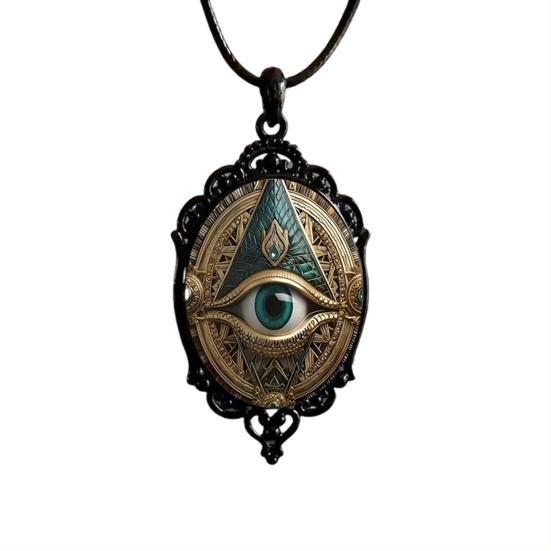 Кулон Всевидящее Око Ювелирное изделие Глаз Бога Ожерелье Треугольная Пирамида Мистический Глаз Серьги-подвески для Женщин Мужчин Мистиков