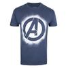 Avengers Mens Stencil Denim Look Logo T-Shirt