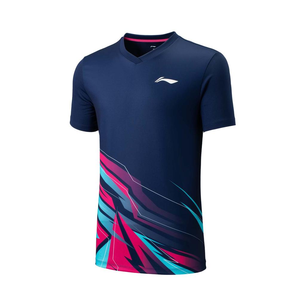 Коллекция Li Ning для бадминтона Комплект из джерси для бадминтона Унисекс Темно-фиолетово-синий AATV013-3