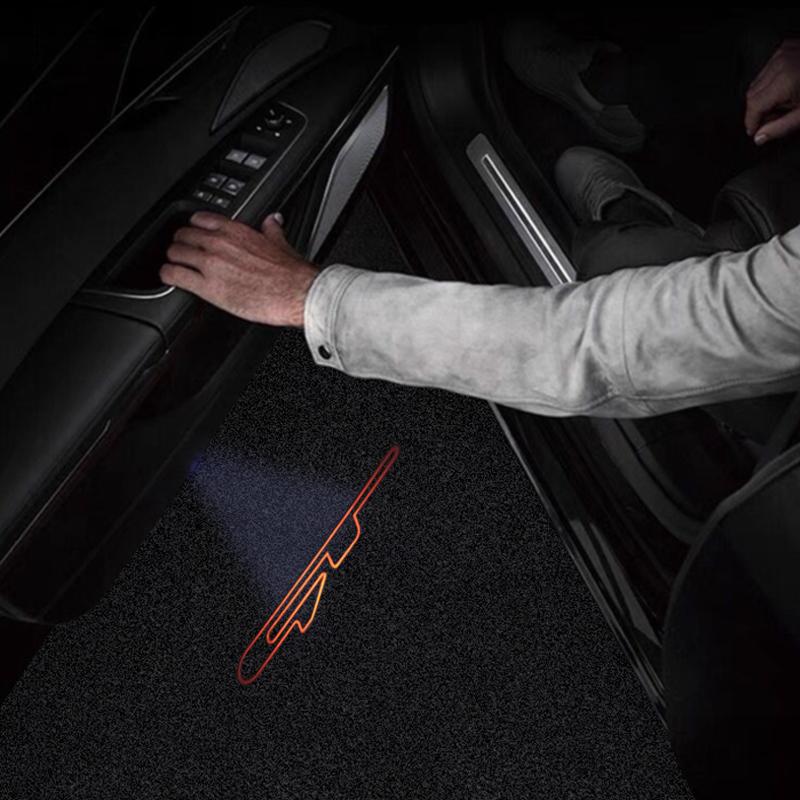 AABIZ1 1PCS For GT Hyundai Kia Ceed Forte RIO STINGER Seltos K3 K5 Sorento Logo Led Car Door Welcome Lights Laser Projector Decor Lamp
