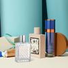 100ml Perfume Bottle  Grids Portable Clear Travel Refillable Perfume Glass Empty Bottle