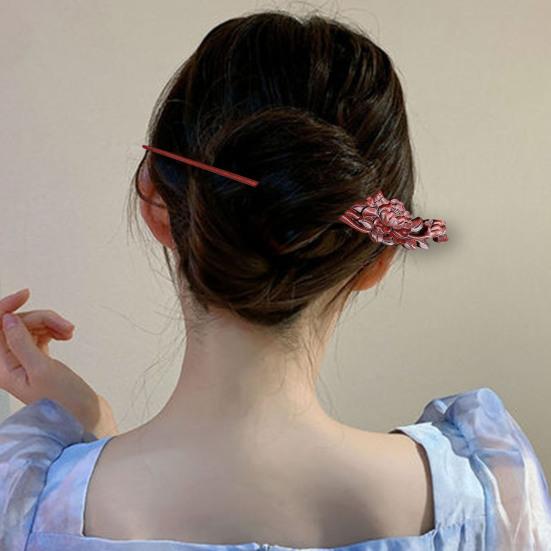 Палочки для волос, винтажная прозрачная текстура, деревянная заколка в китайском стиле, женские украшения для волос