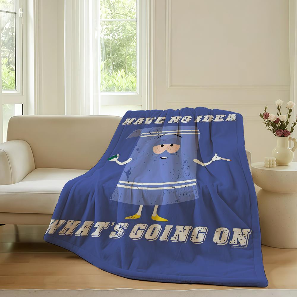Cartoon cute T-Towelie Blanket For Sofa Office Bed Plane Travel Sleep Read Relax Camping Soft And Warm