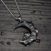 Новое ожерелье Череп Мода Лунный Череп Уличный Стиль Мужской Кулон