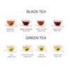 Octavius Assortment of Fine Black & Green Teas- 60 Enveloped Teabags In Tile Motif Wooden Gift Box | Gifts for Men & Women