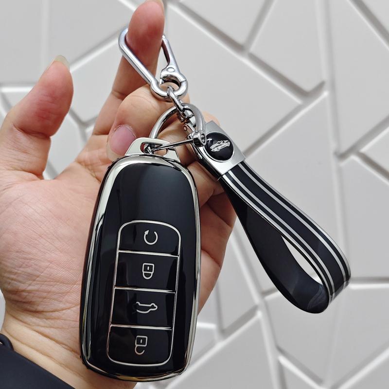 Чехол для ключа автомобиля для Chery Jaecoo J7 J8 7 phev 2025 2024 2023 Мягкий TPU чехол-сумка для ключей Защитный корпус Брелок Автоаксессуары