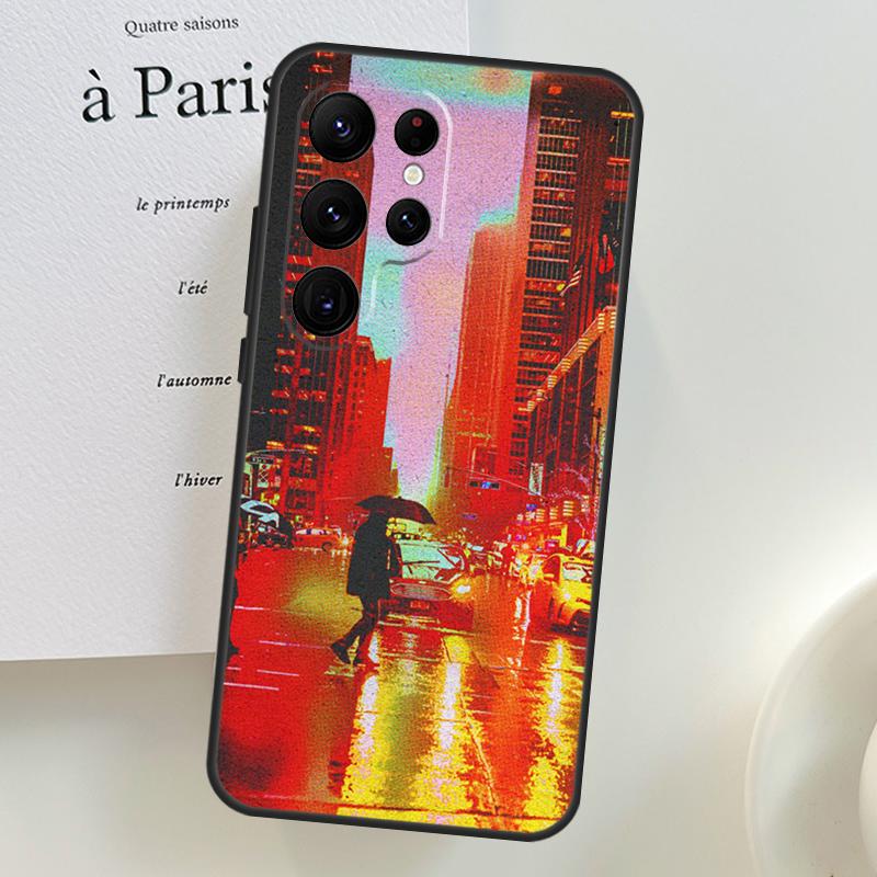 New York City Phone Case For Samsung Galaxy S25 Ultra S9 S10 S20 FE S21 S22 S23 Plus S24 Ultra Cover Shell