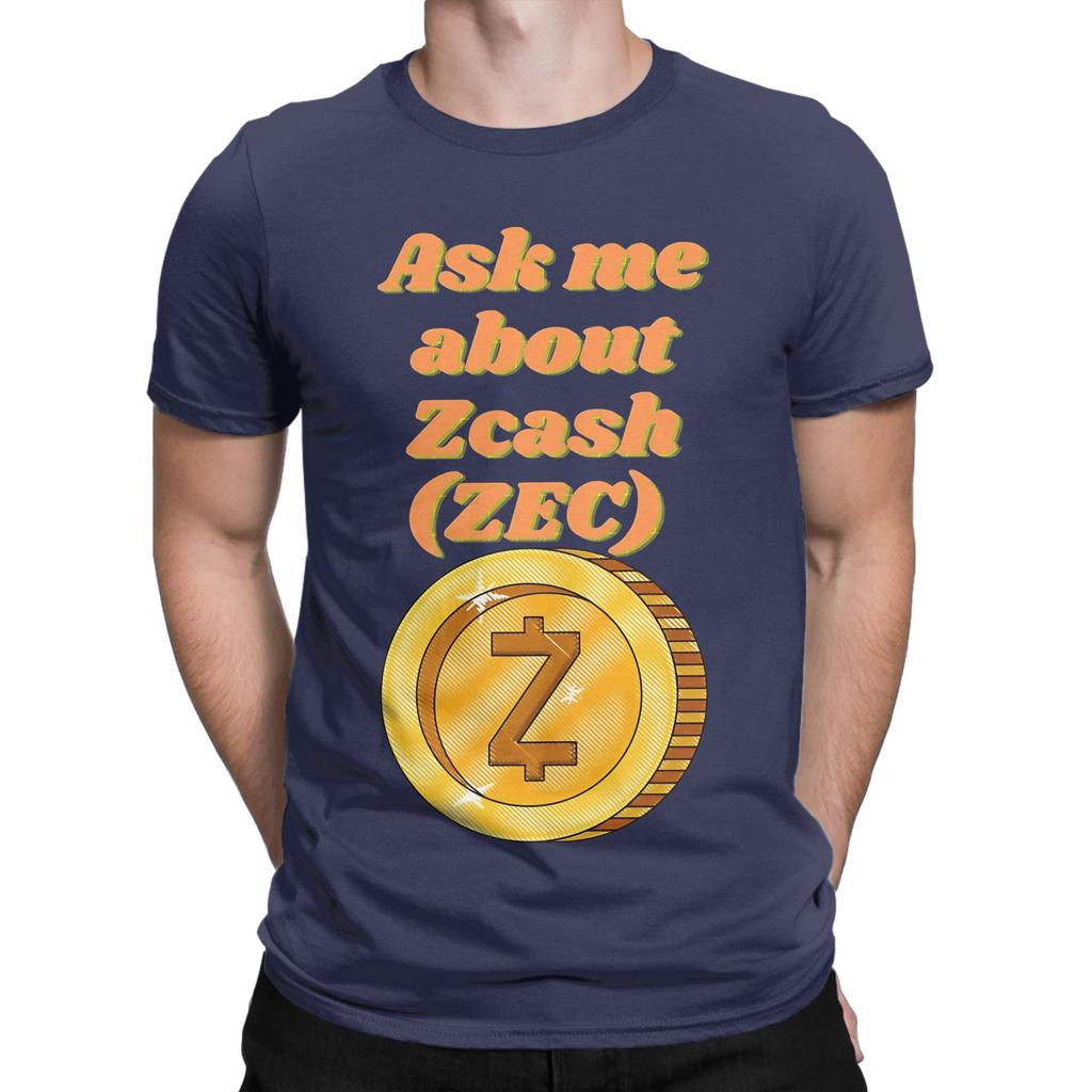 Спроси меня о Zcash ZEC Новинка 100% Хлопковая Футболка Zcash ZEC Футболки Топы Для Унисекс