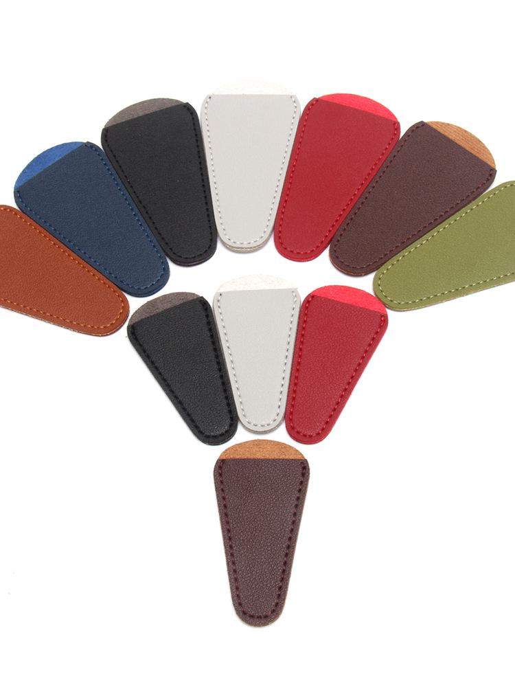 Compact Eyebrow Trimming Scissors Set with Protective Leather Case
