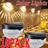 1/2/4/8Pack LED Solar Light Outdoor Wall Lamps Energy Garden Lamps Waterproof Solar Fence Lamp Decoration Festoon