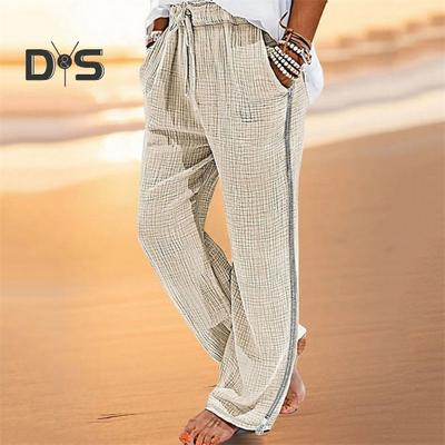 Мужские брюки для отдыха, размер, застежка-молния, эластичная резинка на талии, сплошной цвет, свободные широкие брюки, повседневная повседневная одежда, длинные брюки