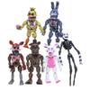 6 шт./комплект Фигурки FNAF Светящийся Медведь Бонни Фокси Чика Фредди Подвижные суставы Аниме-фигурка ПВХ Фигурка на шарнирах Модель Игрушки