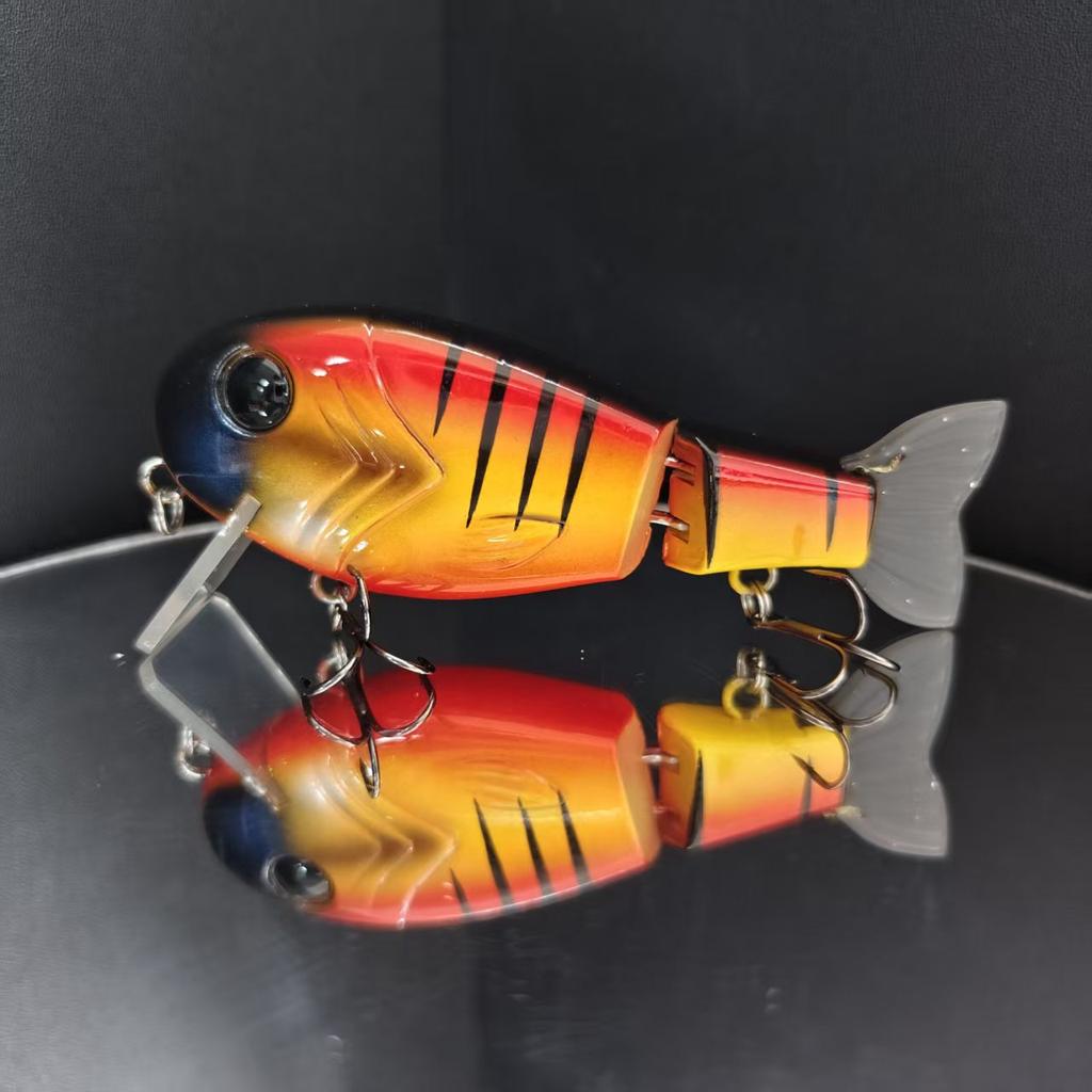 Two-Section Lifelike Fishing Lure with PVC Soft Tail 10cm 29.5g - Freshwater & Saltwater Bass Pike Fishing Bait