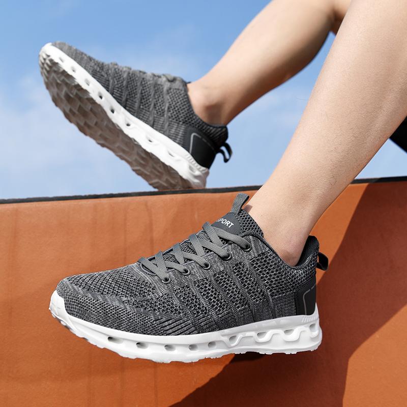 2024 New Men Soft Mesh Breathable Mesh Sports Shoes Men's Sneakers Running Shoes Men's Cushioning Casual Sneakers Plus Size 48