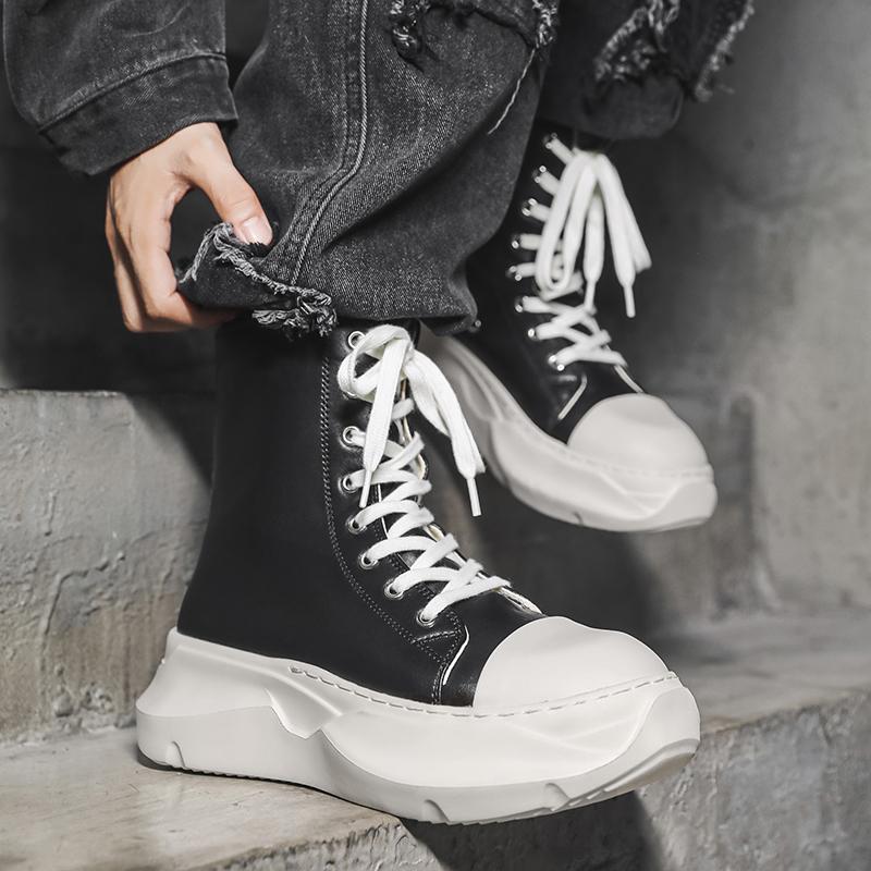 Уличная нескользящая и износостойкая рабочая обувь, модные и повседневные ботильоны на толстой подошве, высококачественные мужские замшевые ботинки для хайкинга