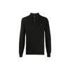 Polo Logo Solid Color Embroidered Long Sleeve Polo Shirt Men Tops Black 710681126-037