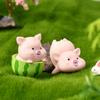 Мини-милая фигурка свиньи, модель животного, мох, микропейзаж, домашний декор, миниатюрные аксессуары для украшения сада фей