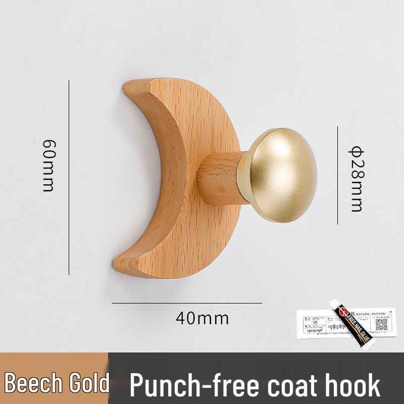 Luxury Solid Wood Wall-Mounted Coat and Hat Hook Rack