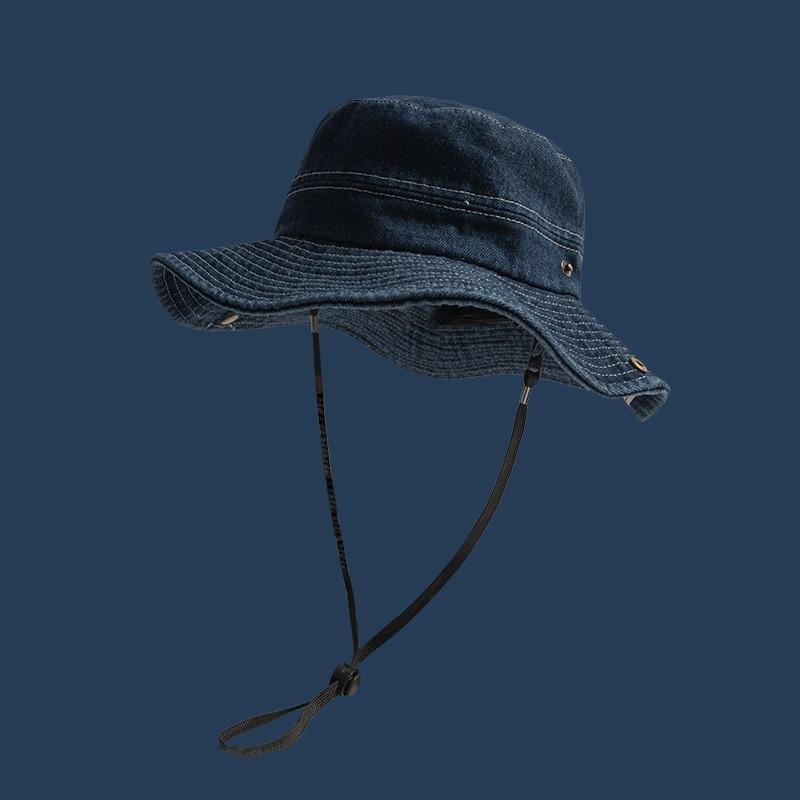 Джинсовая панама весна и лето уличная универсальная шляпа от солнца с широкими полями детская персонализированная наклейка горная шляпа мужская