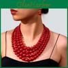 Collarbone Exaggerated String Womens Fashion Multilayer Necklace Versatile Earrings Necklace Set