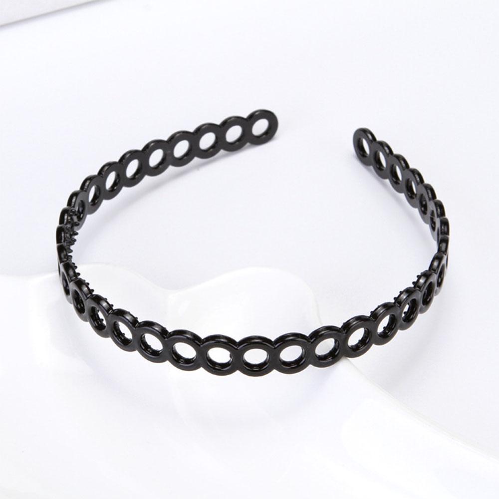 Fashion Plastic Mens Unisex Women Black Wavy Hair Hoop Head Hoop Hair accessories Headband