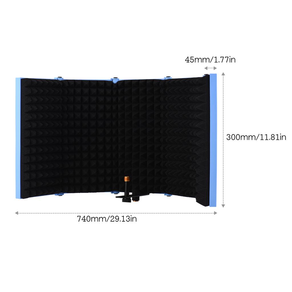 5-дверный профессиональный студийный микрофон для записи, изолирующий экран, складной поп-фильтр, микрофон, ветер