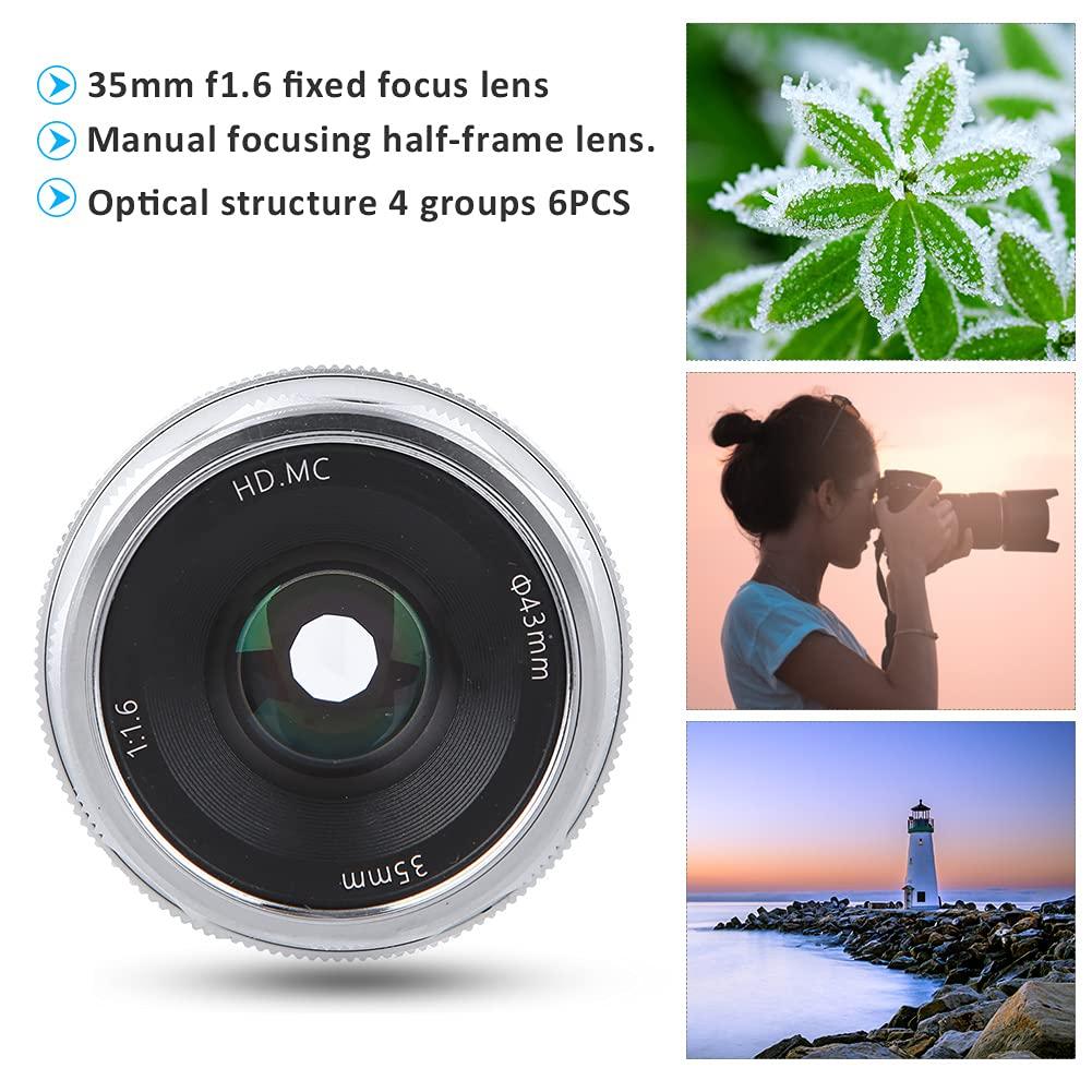 Single Focus Lens Portrait Single Focus Lens Metal Olympus E E E E E M10III Manual M5, M5II, M10, M10II, (Silver)