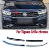 cntwv5 Car styling For Tiguan Front Grille Chrome 2021 2022 2023 Tiguan MK2 Front Bright Black Grille Chrome Sports Body Kit Accessory