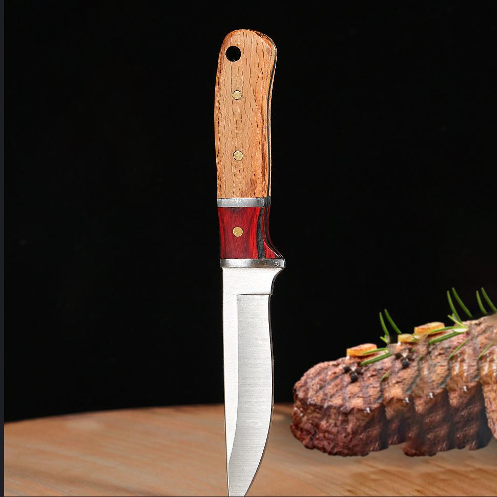 Кухонный нож из нержавеющей стали, ножи шеф-повара с чехлом из искусственной кожи, нож для чистки овощей, мяса, фруктов, кухонный инструмент