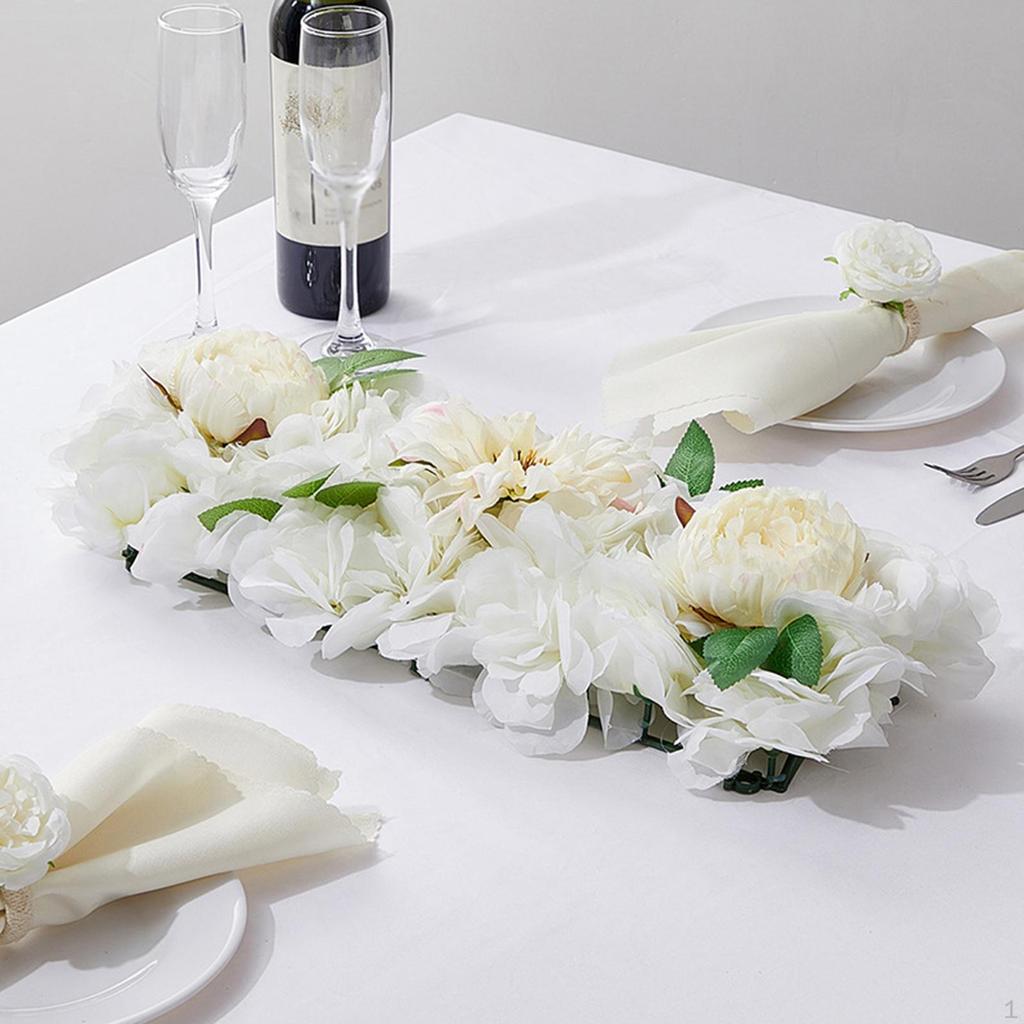 Artificial Flower Panel Peony Cluster Backdrop Wedding Table Setting Holiday Ceremony Simulation