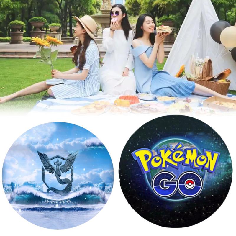 Пляжное полотенце с принтом «Покемоны» Летнее Большое Круглое Покрывало для пикника Коврик для йоги