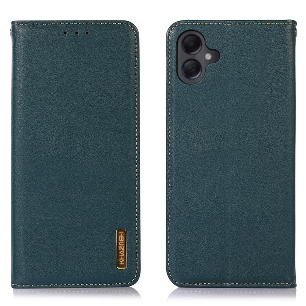 KHAZNEH Чехол-кошелек из натуральной коровьей кожи для Samsung Galaxy A07, текстура наппа