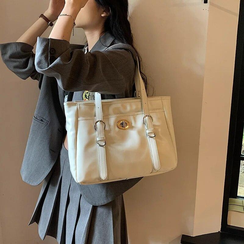 Большие серебряные сумки-тоут для женщин, тренд 2023, женские однотонные винтажные сумки через плечо, женские сумки с короткой ручкой