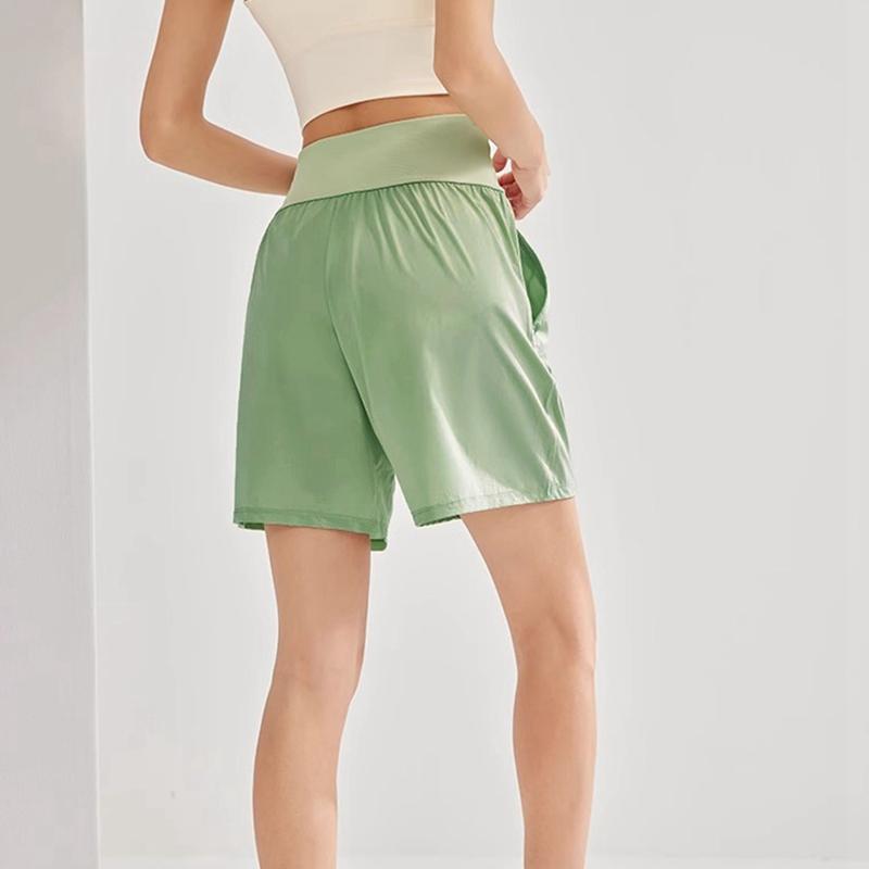 Женские спортивные шорты с высокой талией, свободные, дышащие, быстросохнущие, для фитнеса