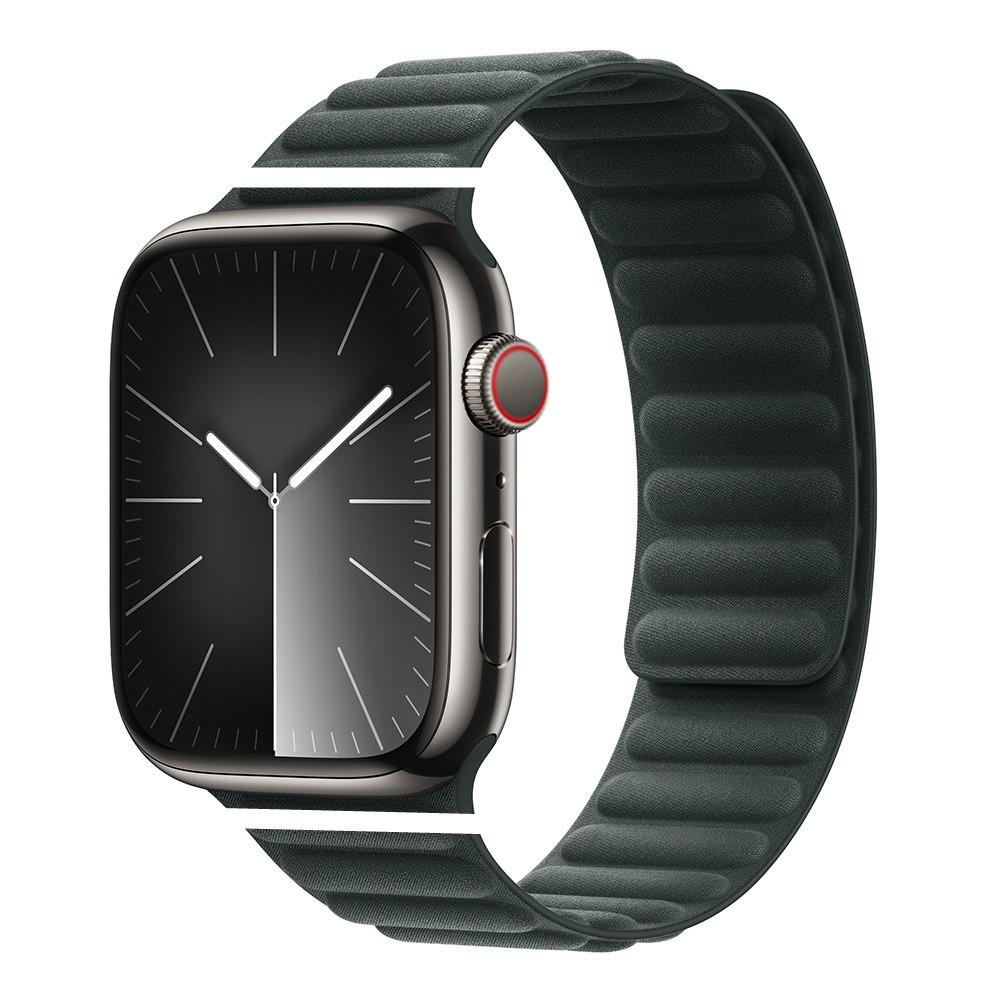 Apple Watch Fine Woven Twill Leather Magnetic Band for Series 5-9 & SE