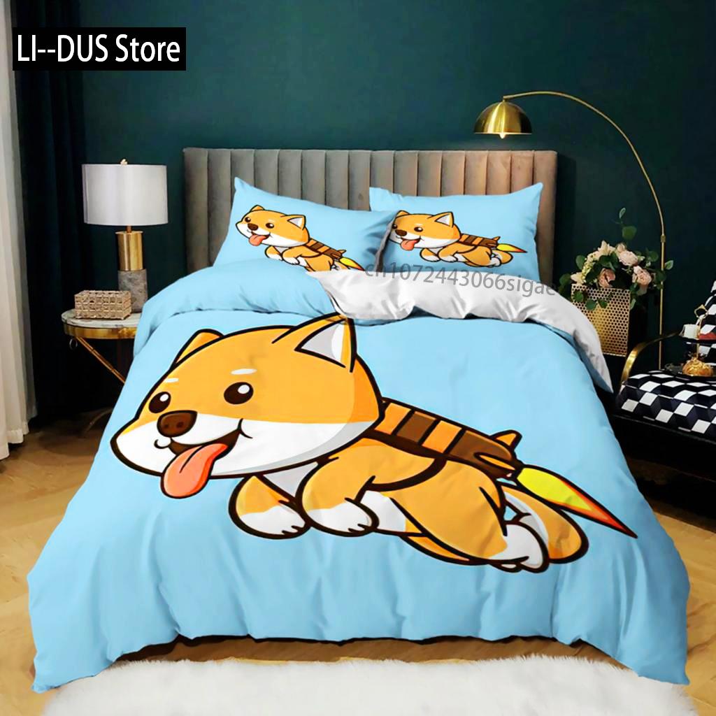 Пододеяльник с изображением мультяшных животных из микрофибры с рисунком свиньи-астронавта и красного шара, комплект постельного белья с рисунком космоса и вселенной, тема животного King, покрывало