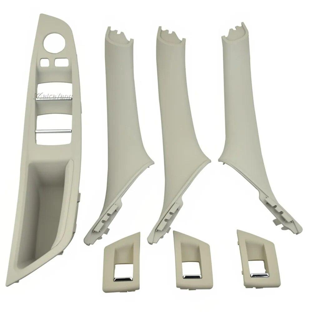 Beige Black Car Inner Door Panel Handle Pull Trim Cover Fit For BMW 5 Serie F10 F11 520i 528i 525d 535i 51417225857 51417225853