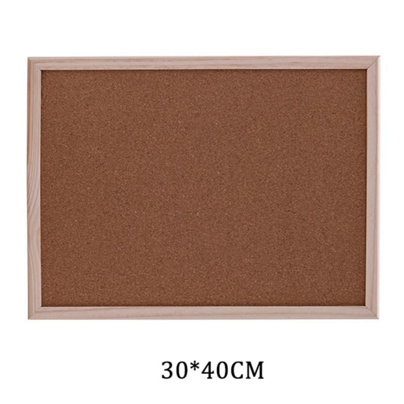 30x40cm DIY Decorative Board With Frame Cork Board Message Board Photo Wall Background Board for Office Home School Supplies
