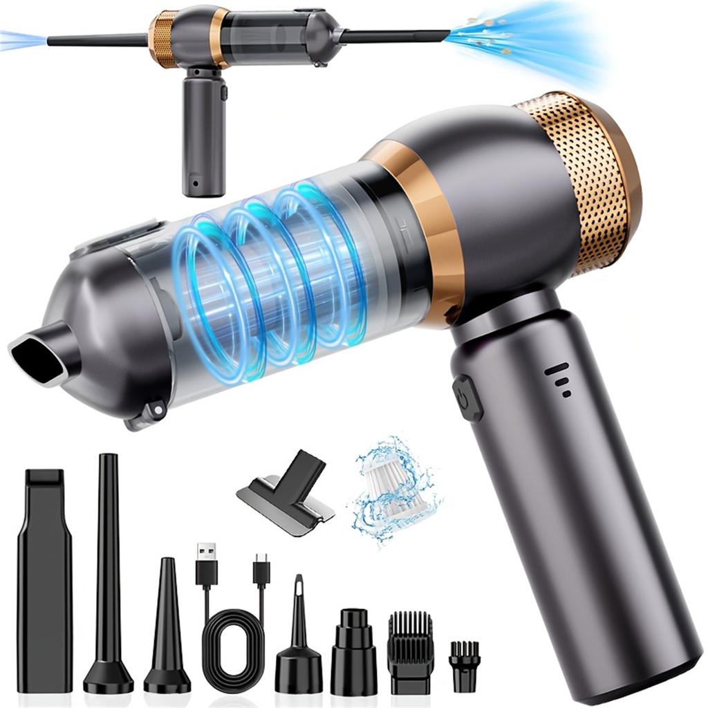 Автомобильный пылесос 15000Па Портативный беспроводной ручной пылесос и пылесборник с 2 фильтрами для автомобиля, дивана, , домашнего питомца, дома