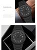 Matte Black Quartz Watch with Middle Eastern Style