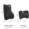 Ecloud Shop Lumbar Support Cushion Neck Pillow Ergonomic Universal Fit for Major Car B0013 Car/Headrest Kit, Design, Seats, Black,