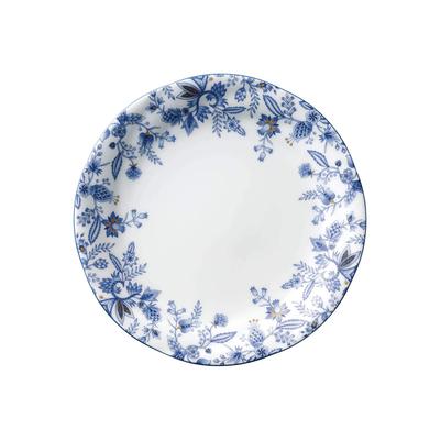 Тарелка, 21 см, отделка Blue Sorrentino Color Line, подходит для микроволновой печи и посудомоечной машины, синий костяной фарфор, 4965L/59311A