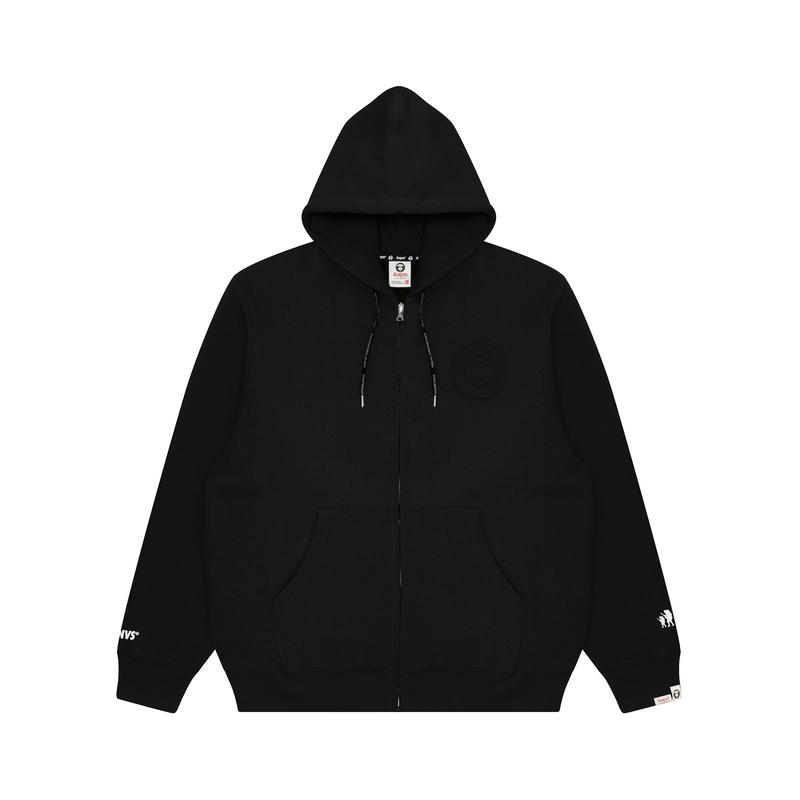 Aape By *A Bathing APE® Logo embossed Zip up Hoodie AAPSWMA332XXL