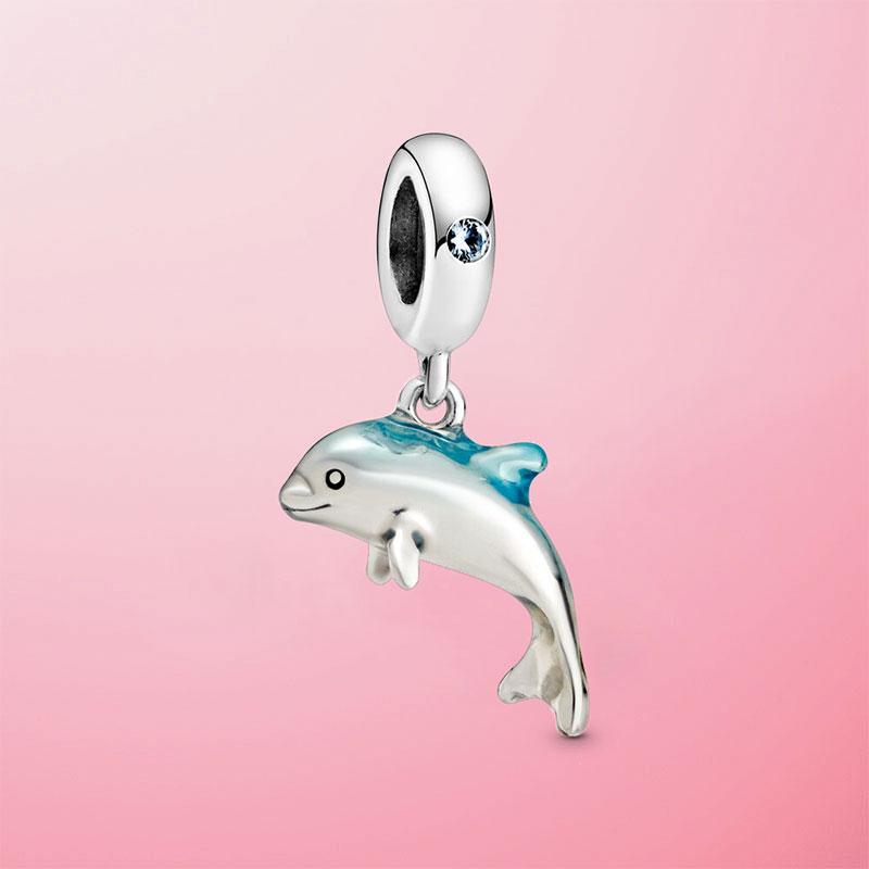 Hot 925 Sterling Silver Summer Ocean Series Beads Dangle Charms Fit Original Charms Bracelet Jewelry Gift Wholesale