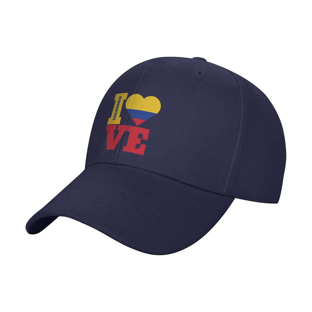 I Love Colombia Baseball Cap Stylish Unisex Adult Hip Hop Hats Sun Visor Design Hiking Fishing Baseball Caps Birthday Present
