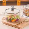 Thickened High Boron Silicon Glass Saucepan Clear Cooking Pot Soup Pot Heating Dual Handles  Saucepan With Cover Cooking Tools