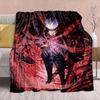 Фланелевое одеяло Аниме Jujutsu Kaisen - Мягкое, теплое, идеально подходит для дивана, кровати, кемпинга, путешествий, офиса, домашнего декора -QJY