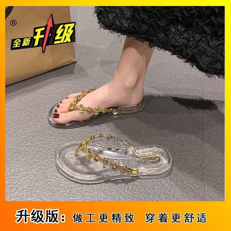 Beach sandals lightweight casual breathable non-slip sandals women's fashion flat sandals flip-flops 2025 outer wear