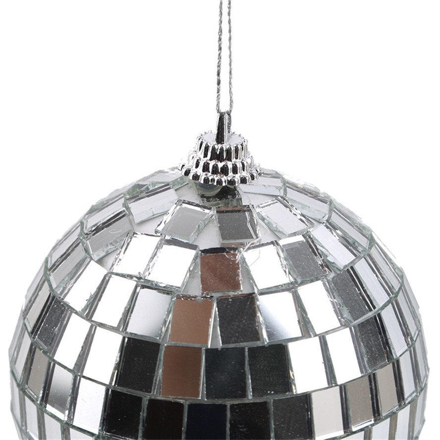 Новый год 6 шт./набор Мини диско-шар Мини-бар Дом для Рождества Светоотражающий стеклянный шар