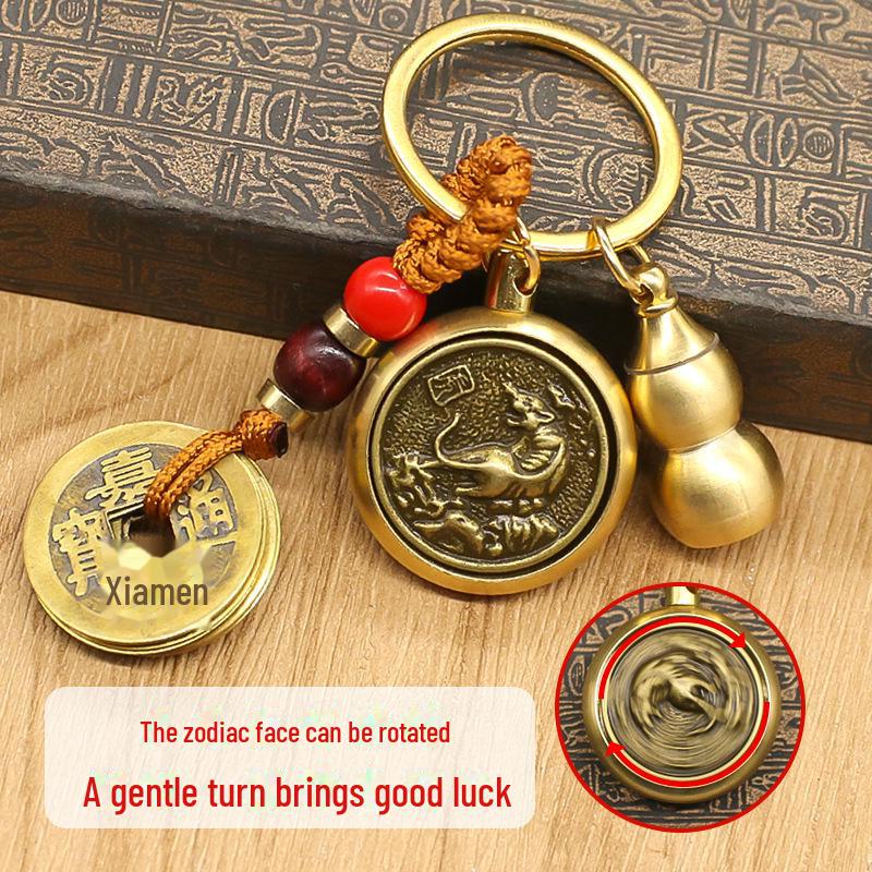 «Подвеска-брелок в виде змеи-хранителя с двенадцатью знаками зодиака, вращающимся орнаментом в виде пяти императоров и Будды»